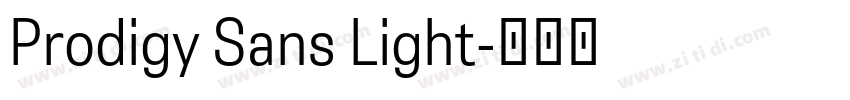 Prodigy Sans Light字体转换